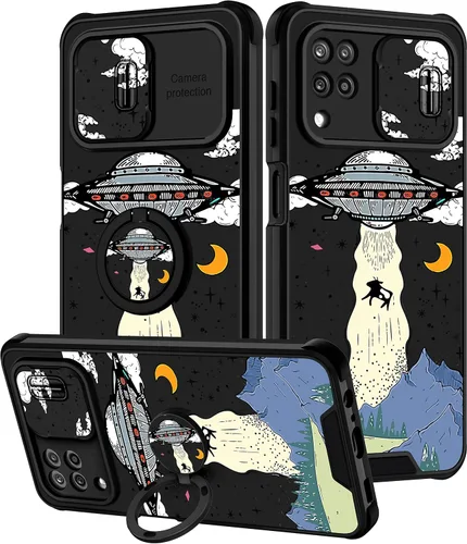 Miniatura 41 de Funda 2 en 1 para Samsung Galaxy Note 10 Plus con diseño de calavera para teléfono con diseño de esqueleto para yoga, fantasma, horror, con cubierta