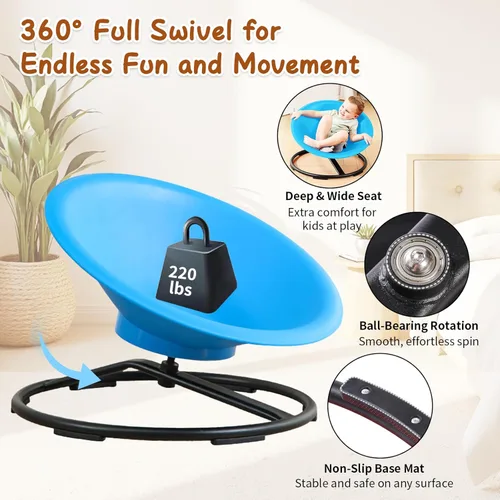Miniatura 4 de Silla Giratoria para Niños Autistas, Juguetes de Sentarse y Girar para Autismo para Edad 3+, Silla Giratoria Sensorial que Mejora las Habilidades