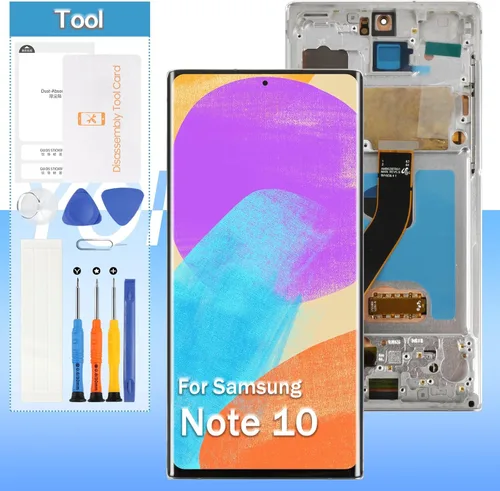 Reemplazo de pantalla LCD para Samsung Galaxy Note 10 OLED SM-N970F SM-N970U SM-N9700 6.3 "Pantalla LCD táctil digitalizador Asamblea con Plateado