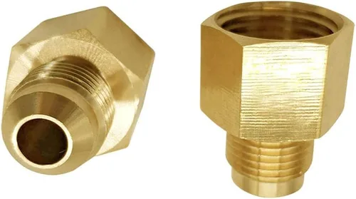 Miniatura 5 de Adaptador de gas de acoplamiento de tubo de latón de 3/8 pulgadas macho x 1/2 pulgada NPT hembra reductor adaptador, tubo de latón, acoplamiento