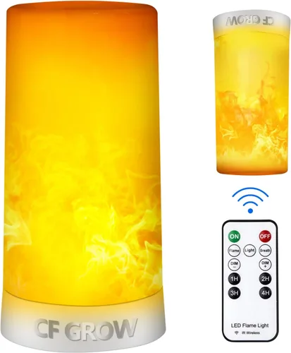 Miniatura 8 de Luz LED con efecto de llama, recargable por USB, impermeable, regulable, 4 modos, linterna con efecto de detección de gravedad y base magnética