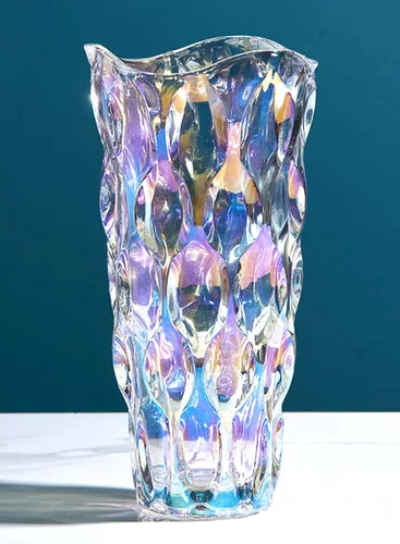 Miniatura 8 de Florero de cristal rojo grueso de 9.5 pulgadas de alto para decoración del hogar, comedor, mesa de boda, oficina, vacaciones, fiesta, centro de mesa
