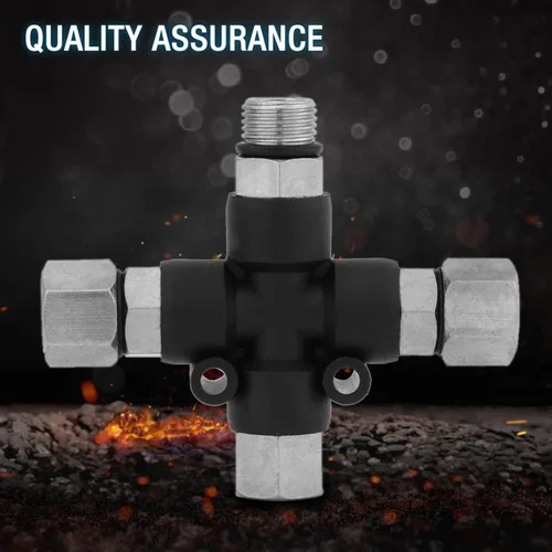 Miniatura 9 de Compresor de aerógrafo a adaptador de manguera de aerógrafo Conector divisor de 1/8 pulgadas BSP de 3 vías