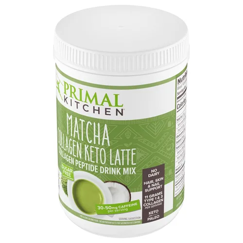 Miniatura 7 de Primal Kitchen Matcha Colágeno Keto Latte en Polvo, Péptidos de Colágeno Sin Azúcar, 9.33 Onzas