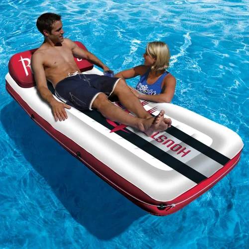 Miniatura 4 de Poolmaster NBA - Tumbona inflable grande para colchón de piscina Houston Rockets