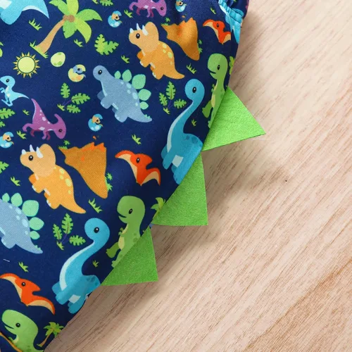 Miniatura 7 de Conjunto de mameluco de manga corta para bebé niño de un primer cumpleaños, con tirantes