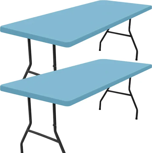 Miniatura 36 de Smiry - Mantel rectangular de vinilo con respaldo de franela elástica ajustada para mesas plegables de 2 pies, manteles impermeables y lavables