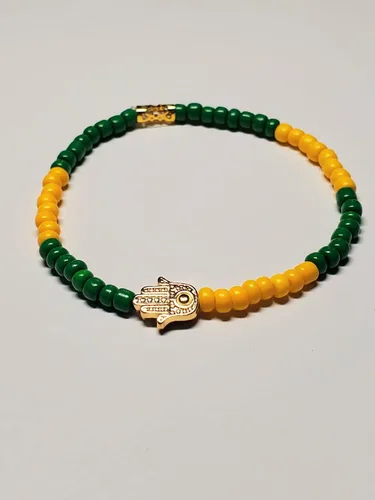 Miniatura 53 de 3 pcs Ilde Cowrie seashell Evil Eye Hamsa Hand Orisha Santeria Pulseras Bracelet Set