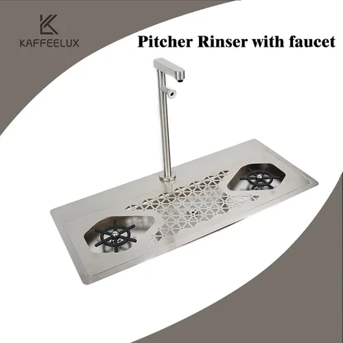 Miniatura 8 de Limpiador de vidrio de doble cabeza con grifo, lavavajillas de vidrio de acero inoxidable para fregadero de cocina, limpiador de vasos