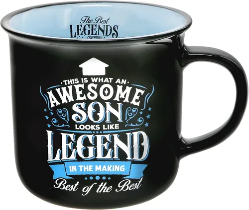 Miniatura 13 de Pavilion Gift Company - Dad The Legend - Taza de cerámica de 13 onzas, taza de café de doble cara, regalo del día del padre, 1 unidad, paquete de 1
