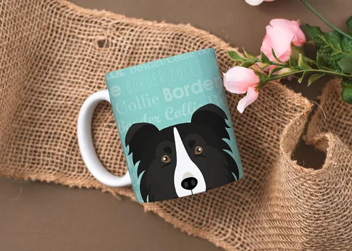 Miniatura 2 de Taza de café de cerámica con diseño de raza de perro de 11 oz (Border Collie)