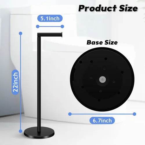 Miniatura 2 de TACGEA Soporte de Papel Higiénico, Soporte de Rollo de Papel Higiénico de Acero Inoxidable Independiente para Baño, Almacenamiento para 4 Rollos
