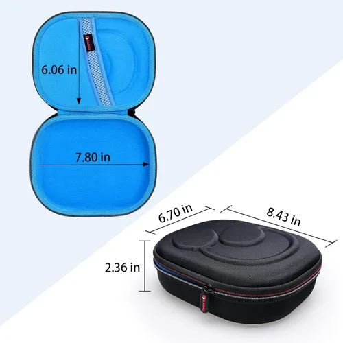 Miniatura 4 de XANAD Funda rígida para JBL Tune 720BT/770NC/710BT/760NC/700BT/750BT/510BT/660NC/520BT/500/E45BT y JBL Live Negro exterior+interior azul