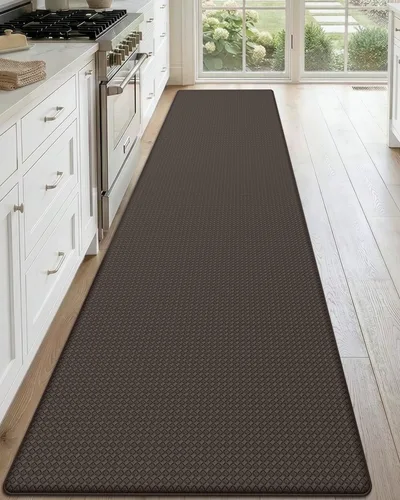 Miniatura 31 de DEXI Alfombrillas de Cocina Acolchadas Anti Fatiga, 17x59, Alfombra de Pasillo para Estar de Pie Impermeable, Espuma Viscoelástica Cómoda Acolchada