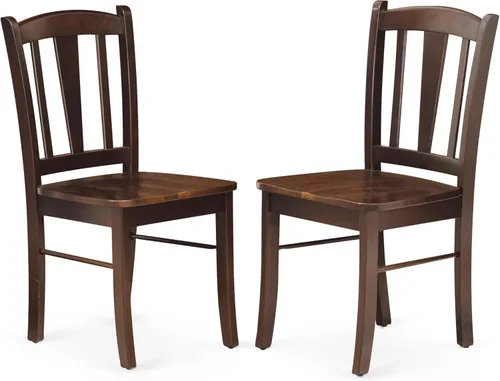 Miniatura 10 de East West Furniture DLC-BLK-W Dublin - Sillas de comedor de cocina, sillas de madera con respaldo de listones, juego de 2, color negro