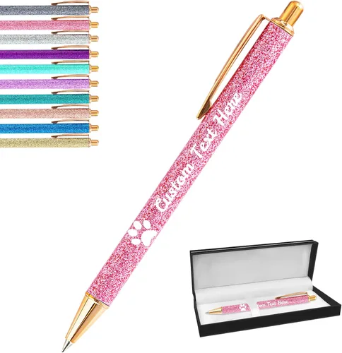 Miniatura 100 de Aolun 10 bolígrafos personalizados con nombre, bolígrafo retráctil con mensaje de texto para mujeres, enfermeras, escritura, cumpleaños, graduación