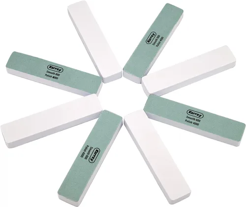 Miniatura 6 de Limas y bloques pulidores para uñas naturales, superficie lisa y pulida de gel, herramientas de manicura de 2 lados, 8 piezas, grano 600/4000