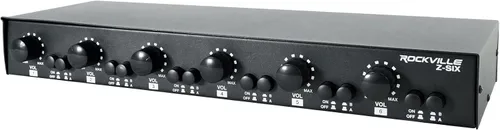 Miniatura 3 de Rockville Z-SIX - Zoner de audio de 6 zonas de 300 W, 8 ohmios, control multihabitación, entradas de fuente dual, control de volumen, para sistemas