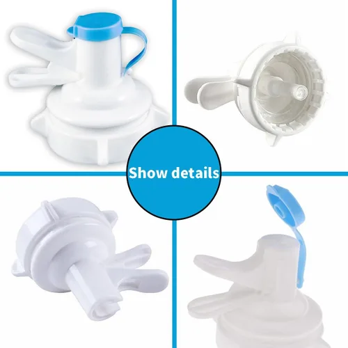 Miniatura 3 de Válvula dispensadora de agua para botellas de 2.165 in, grifo reutilizable de 5 galones con tapa antipolvo, polipropileno de grado alimenticio