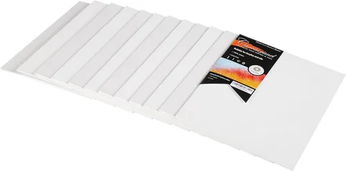 Miniatura 8 de CONDA Tablero de lienzo de 8 x 10 pulgadas, paquete de 24 lienzos para pintar, lienzo 100% algodón para dibujar, sin ácidos, imprimado con gesso