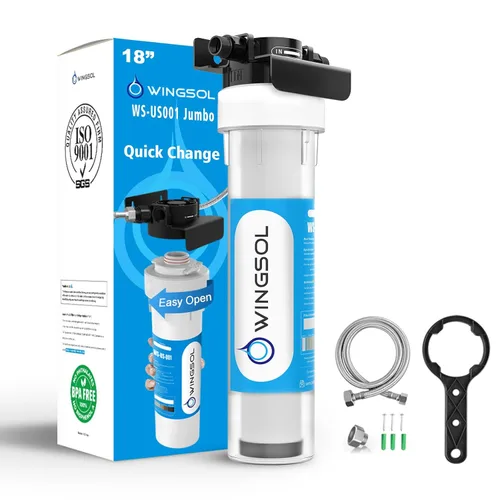 Miniatura 14 de WINGSOL Filtro de agua para grifo de fregadero, reduce el cloro/PFAS/PFOA/PFOS/Olor/Sedimento, NSF/ANSI 42 y 53 Mejora el sabor, Indicación EZ