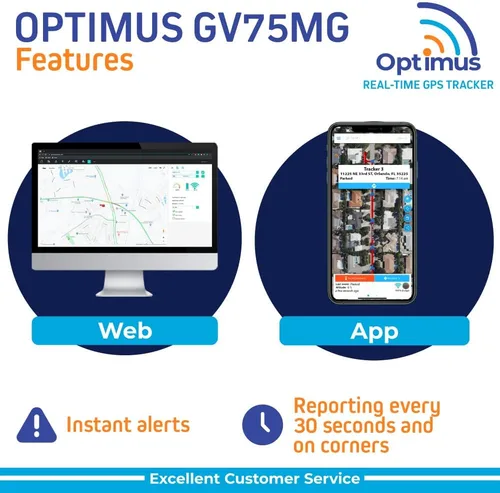 Miniatura 4 de Optimus GV75MG impermeable con cable GPS Tracker para coches, motocicletas, barcos, maquinaria, activos