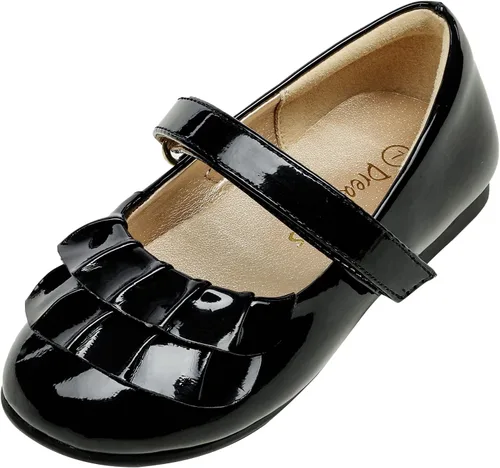DREAM PAIRS Zapatos planos de ballet Mary Jane para niñas pequeñas, zapatos de vestir para boda, fiesta, escuela