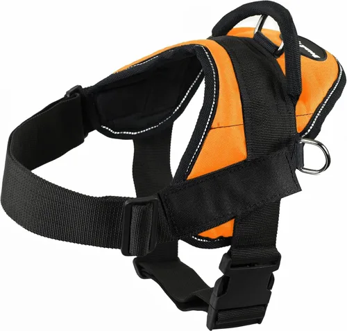 Miniatura 7 de Dean & Tyler DT Arnés de neopreno negro para perro con asa y ribete reflectante (negro, circunferencia de 20 a 23 pulgadas (XS))