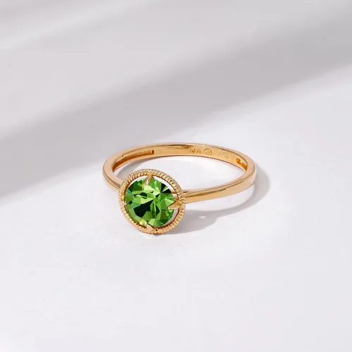 Miniatura 4 de Tienda Collection 10k Gold Imported Crystal March Birthstone Ring