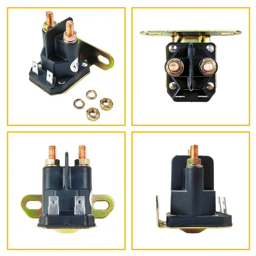 Miniatura 7 de Relé solenoide de arranque de 12 V con 4 terminales Apto para Cub Cadet John Deere MTD Trombetta, tractor de giro de césped de jardín OEM #