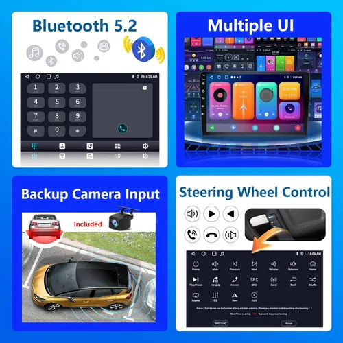 Miniatura 6 de Plug and Play 4G+64G Android 15 Estéreo de coche para Ford F150 2009-2014, Carplay inalámbrico Android Auto 9 pulgadas QLED 1280 * 800 pantalla