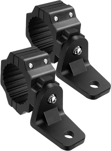 Soporte de látigo UTV, 2 soportes de antena Zidiyoruo, soporte de poste de bandera todoterreno para montar bandera y luz de látigo, aleación de Negro