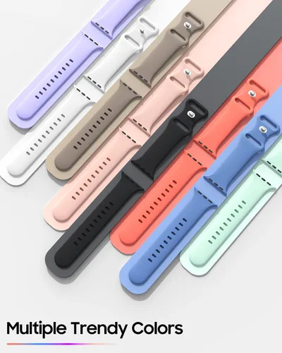 Miniatura 7 de TreasureMax - Correa deportiva compatible con Apple Watch de 38, 40, 41, 42, 44, 45, 46 y 49 mm, correa de silicona suave compatible con Apple Watch