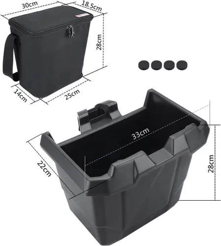 Miniatura 4 de Para Defender Center Underseat Storage Bin+Portable Ice Chest Cooler,Compatible con Can Am Defender/Defender Max 2016+Reemplazar OEM #715003446