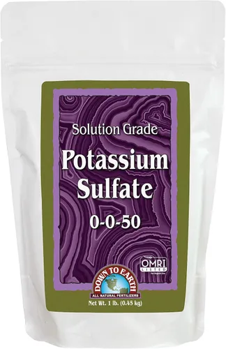 Down To Earth All Natural Fertilizers Sulfato de potasio de grado orgánico - Malla de polvo SOP de grado profesional 200 para aplicaciones líquidas