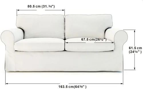 Miniatura 4 de TLYESD Ektorp - Funda de repuesto para sofá IKEA Ektorp, funda de sofá Ektorp de 2 asientos, solo funda Ektorp (océano oscuro diario)