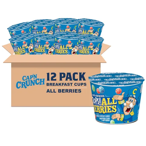 Miniatura 13 de Cap'n Crunch Cereales, paquete variado de 3 sabores, cajas de tamaño grande, (paquete de 4)