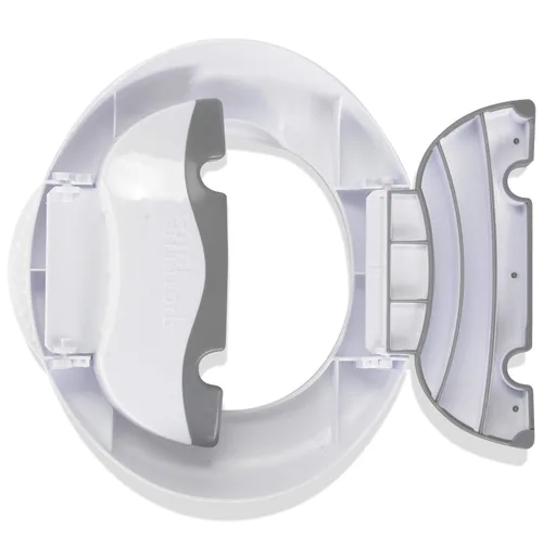 Miniatura 4 de Kalencom Potette Plus Premium 2 en 1 Anillo de entrenamiento para asiento de inodoro y orinal con protector de orina integrado y asas de fácil Blanco