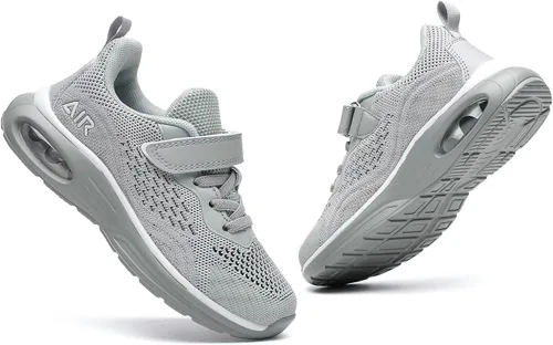Miniatura 7 de SoGoNati Tenis deportivos de aire para niños, ligeros, transpirables, sin cordones, para correr, deportes, caminar (niño pequeñoniño grande)