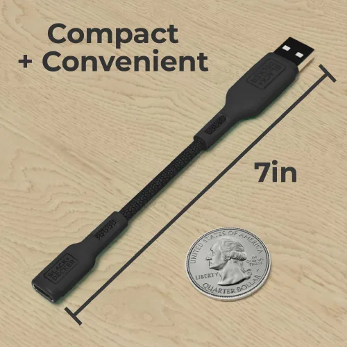 Miniatura 8 de BLACK+DECKER Adaptador USB C a USB [2 unidades] Tipo C hembra a USB macho OTG Cable USB a USBC Adaptador Apple compatible con MacBook Pro/Air iPhone