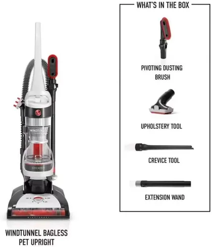 Miniatura 2 de Hoover UH71320VFR WindTunnel - Aspiradora vertical para mascotas sin bolsa, color blanco