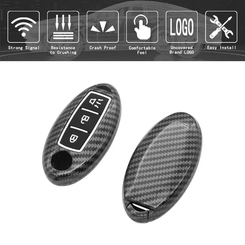 Miniatura 3 de Funda para llavero inteligente compatible con Infiniti EX35 EX37 FX35 FX37 FX45 FX50 Q70 QX50 QX70 para Nissan 370Z Armada Cube Juke Leaf Murano