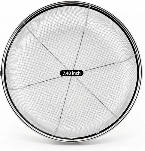 Miniatura 4 de Colador de malla fina para cocina, tazón de colador de acero inoxidable para pasta, arroz, frutas, cestas de malla metálica con base de reposo