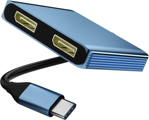 Miniatura 11 de Adaptador divisor USB C a HDMI y DisplayPort 4K a 60Hz, adaptador de monitor dual para pantalla extendida con HDMI/DisplayPort/USB3.0/100W PD carga