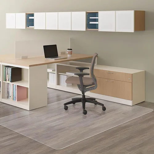 Miniatura 6 de Amyracel Tapete para silla de oficina para suelo de madera dura, tapete de escritorio para suelos de madera, tapete transparente para silla de Claro
