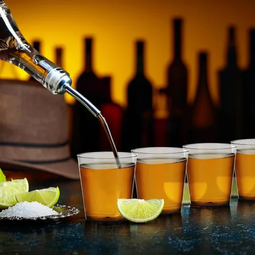 Miniatura 6 de Tioncy 300 vasos de chupito de plástico de 1 onza, reutilizables para bodas, fiestas, muestras y degustaciones, color negro
