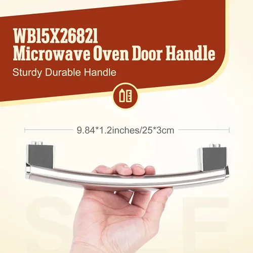 Miniatura 2 de WB15X26821 Manija de Puerta de Reemplazo Compatible con Horno Microondas GE JVM6175SK2SS JVM7195SK3SS JVM6175SK1SS JVM6175EK2ES JVM7195SK1SS