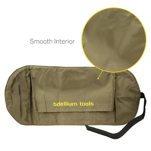 Miniatura 7 de Bdellium Tools Studio Mineral - Juego de brochas con bolsa enrollable, 10 piezas, diseñado para usar con maquillaje mineral (amarillo, 1 unidad)
