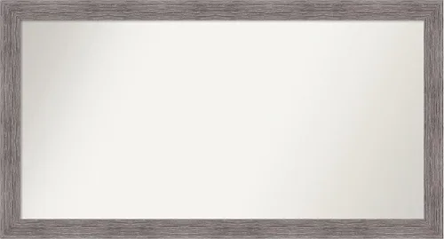Miniatura 384 de Amanti Art Espejo de baño gris para sobre el fregadero, 31 x 48 pulgadas, espejo de tocador rectangular estrecho de color gris, marco de madera
