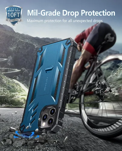 Miniatura 7 de FNTCASE Funda para iPhone 11 Pro-Max: Fundas protectoras resistentes a prueba de golpes con soporte - Resistente doble capa de grado militar a